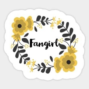 Fangirl Floral Yellow Sticker